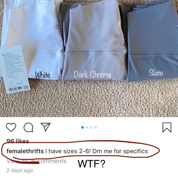 PSA SCAM ON IG - DO NOT BUY LULULEMON ALIGN ON IG! - Picture 9 of 11